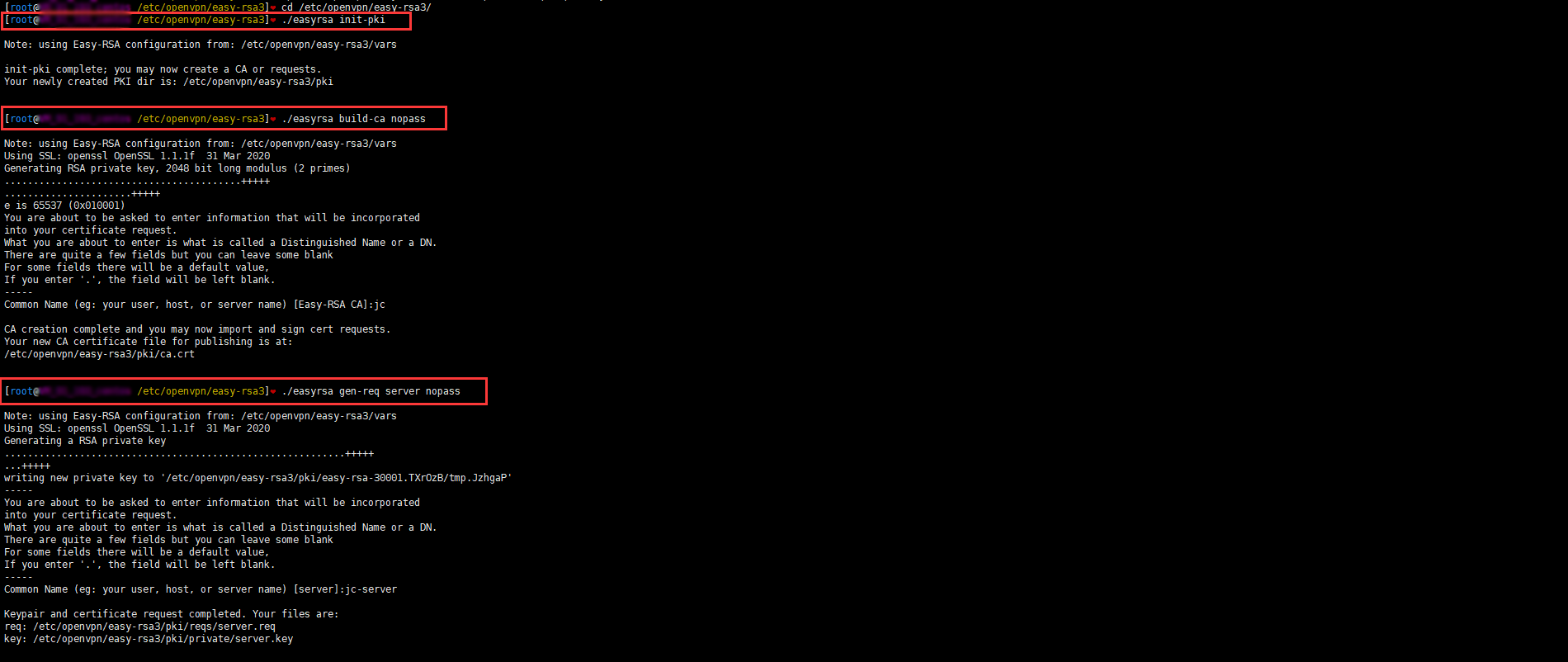 Centos7 搭建OpenVPN 基于证书认证